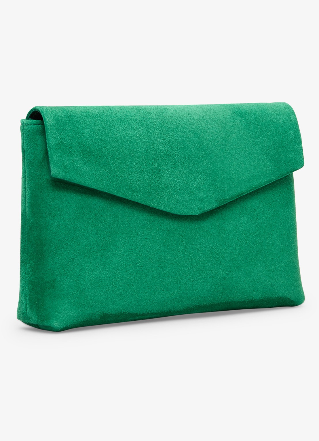 Phase Eight Clutch van suède  - detail groen