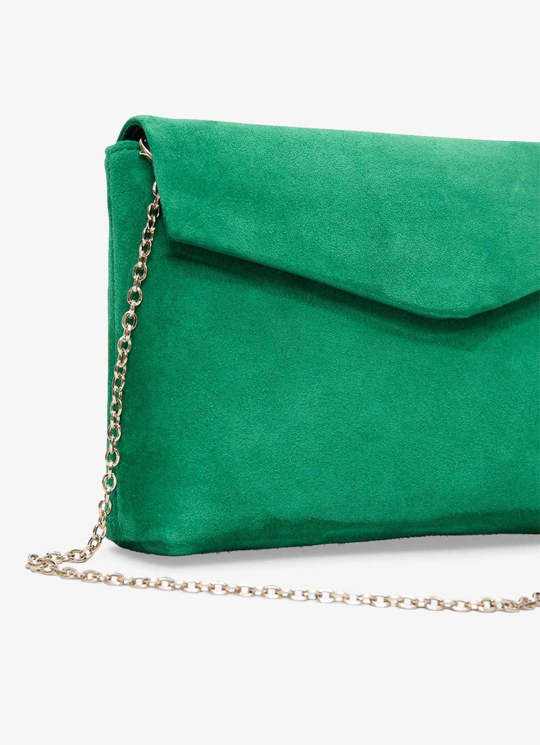 Phase Eight Clutch van suède  - detail 3 groen