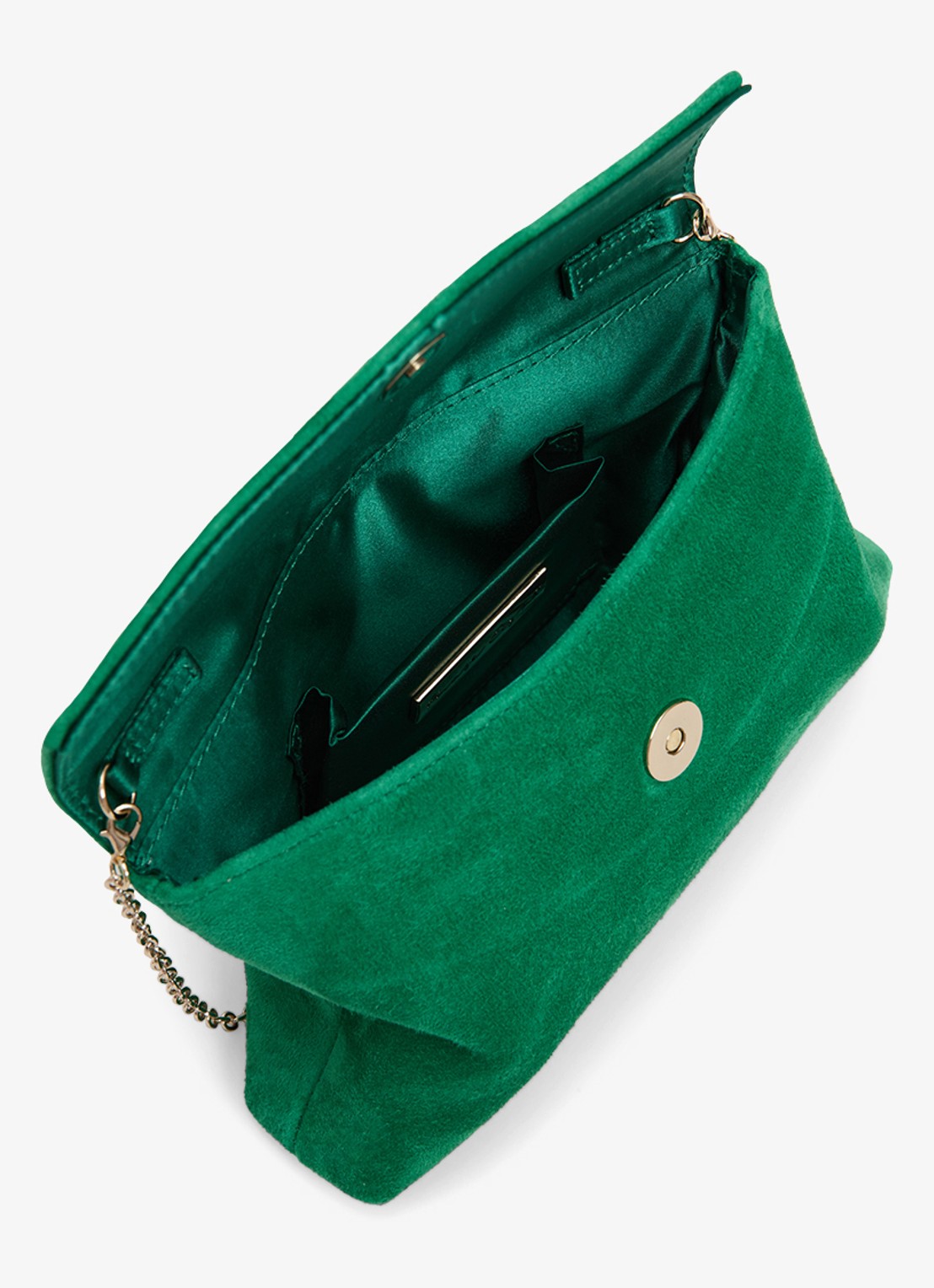 Phase Eight Clutch van suède  - detail 5 groen