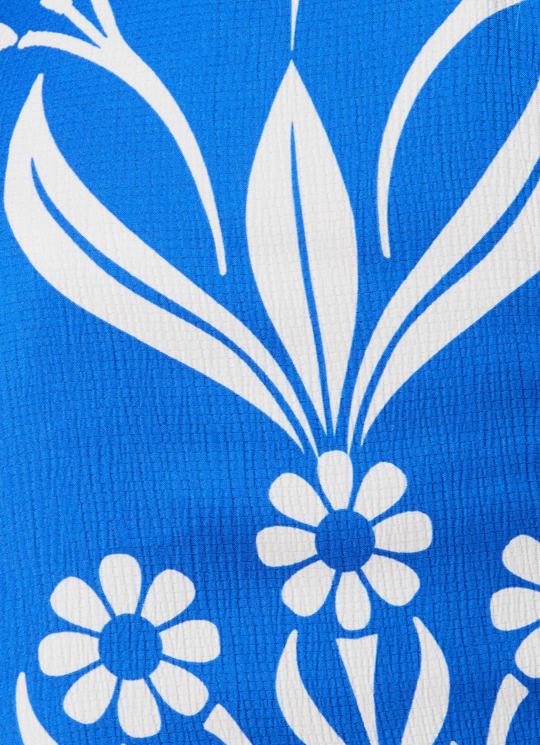 Phase Eight Coralie maxi blousejurk met print en strikceintuur - detail 5 kobaltblauw