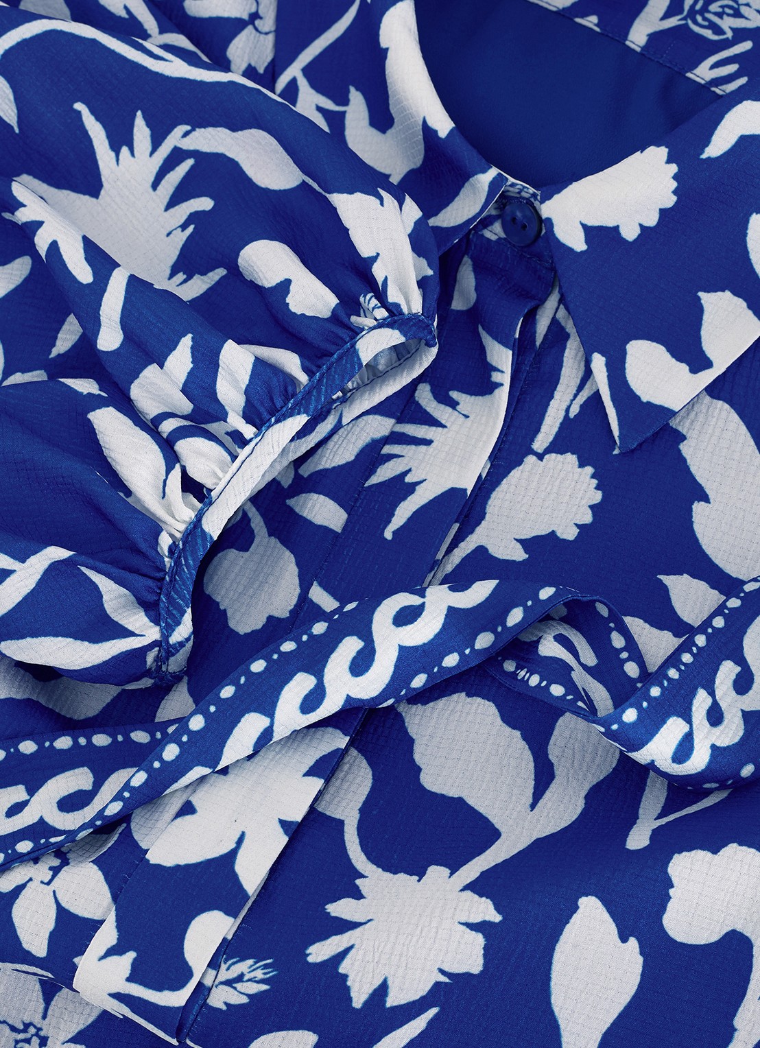 Phase Eight Coralie maxi jurk met bloemenprint - detail 5 donkerblauw