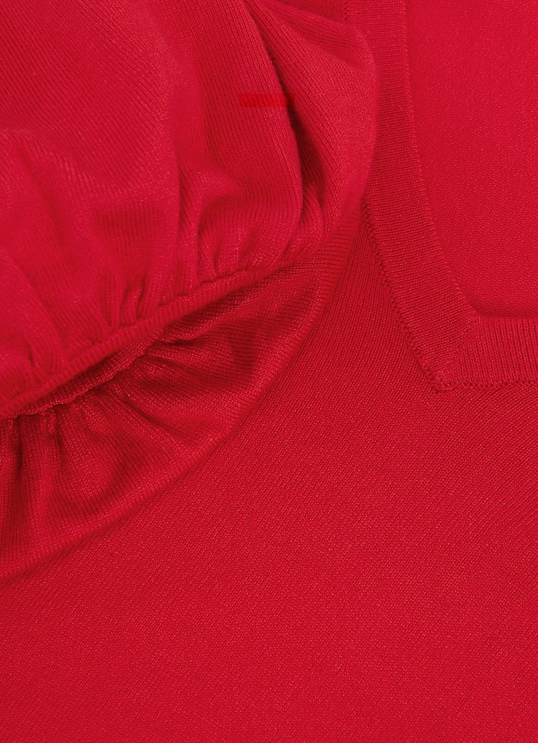 Phase Eight Courtney top met pofmouw - detail 5 koraalrood