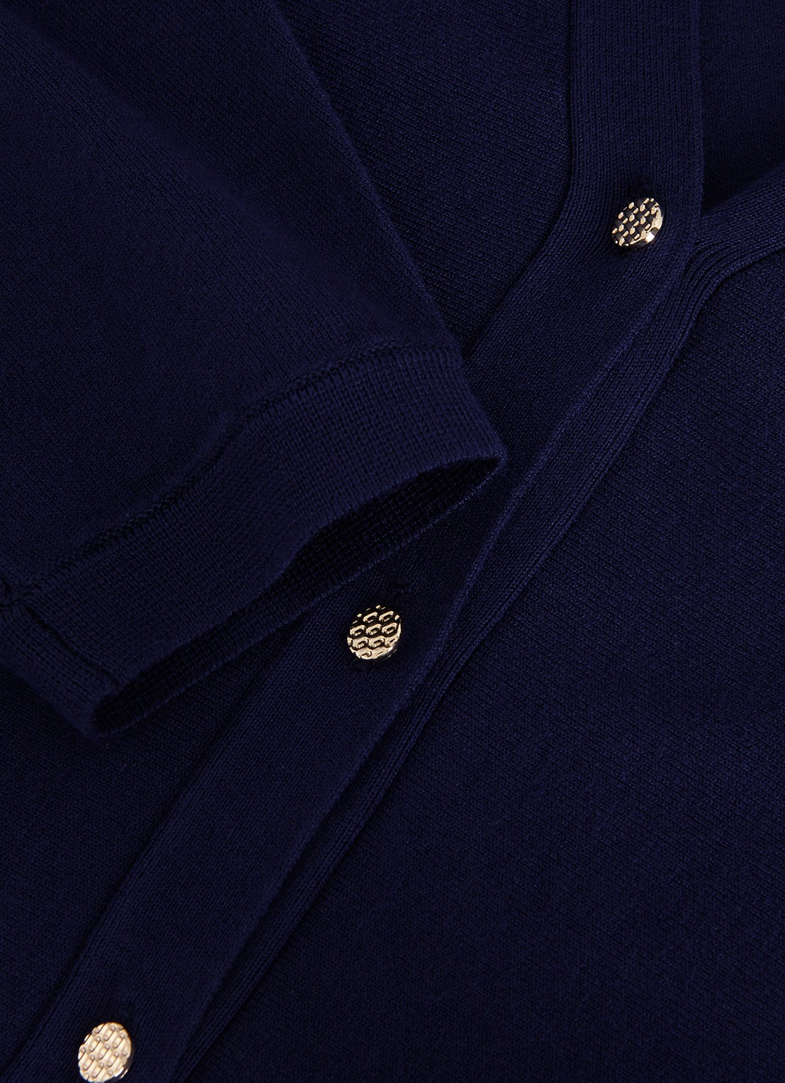 Phase Eight Cristine fijngebreid vest met vleermuismouw - detail 6 donkerblauw