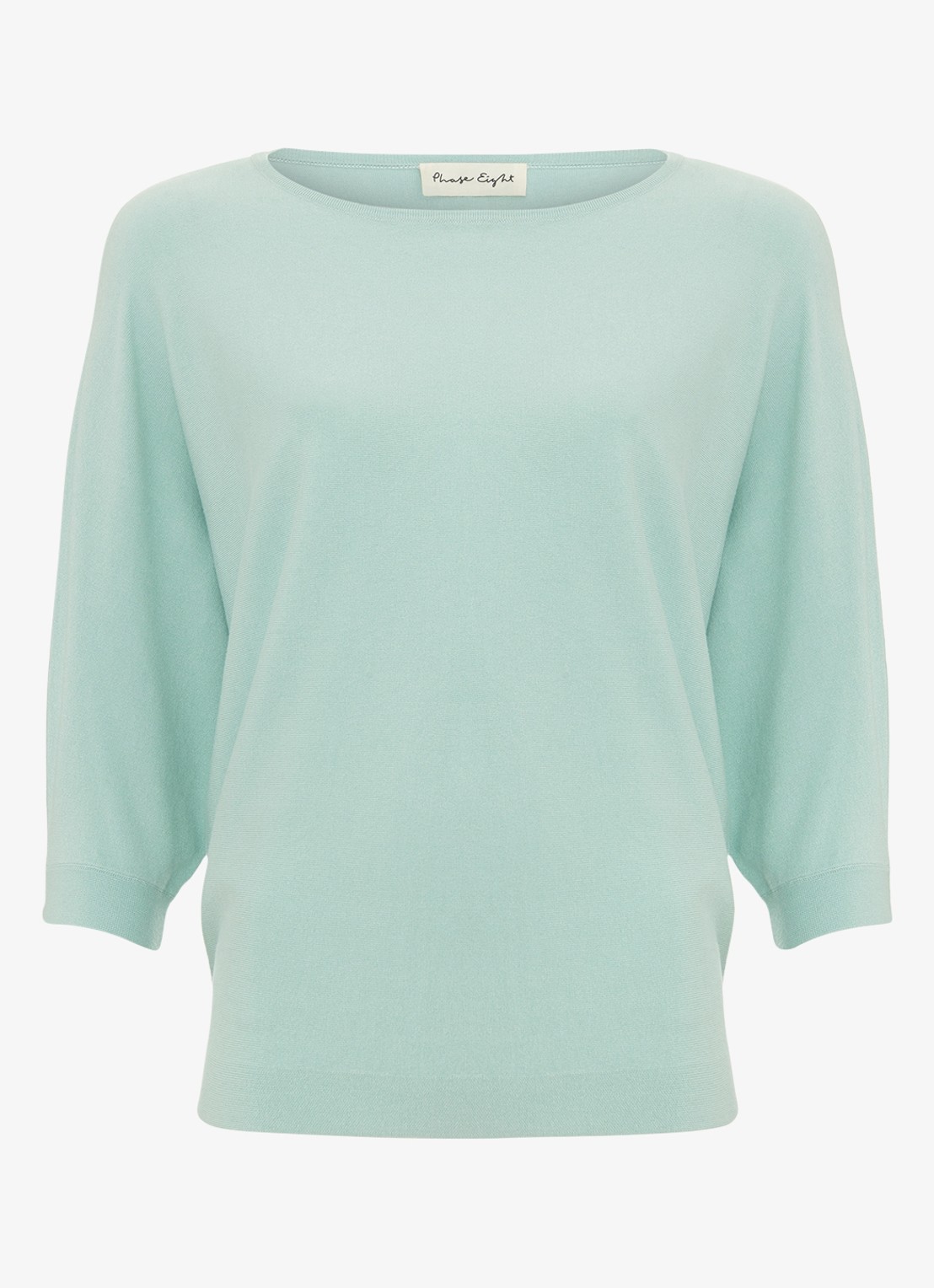 Phase Eight Cristine fijngebreide pullover met boothals - voorkant mint