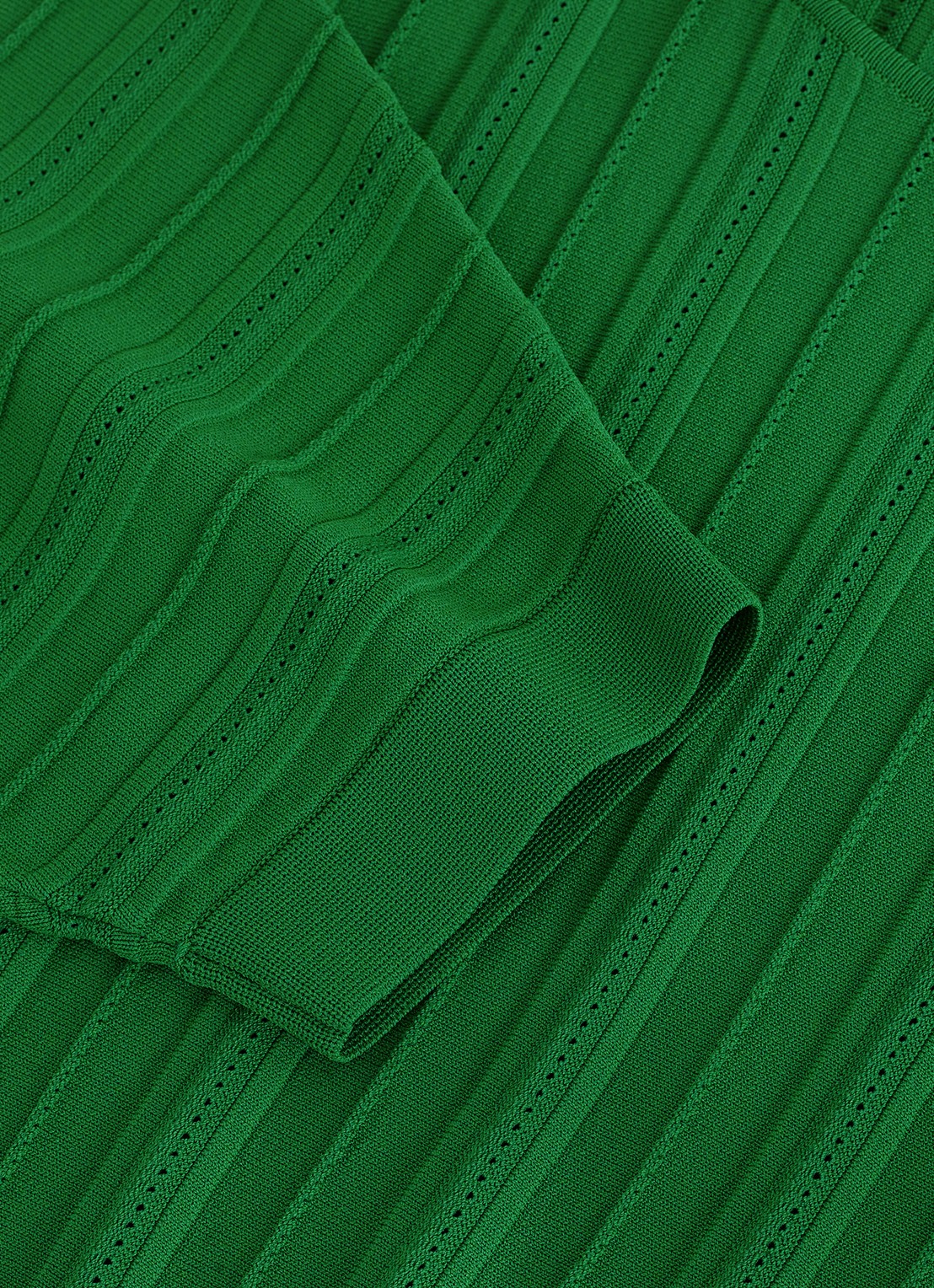 Phase Eight Cristine ribgebreide trui met ronde hals - detail 7 groen