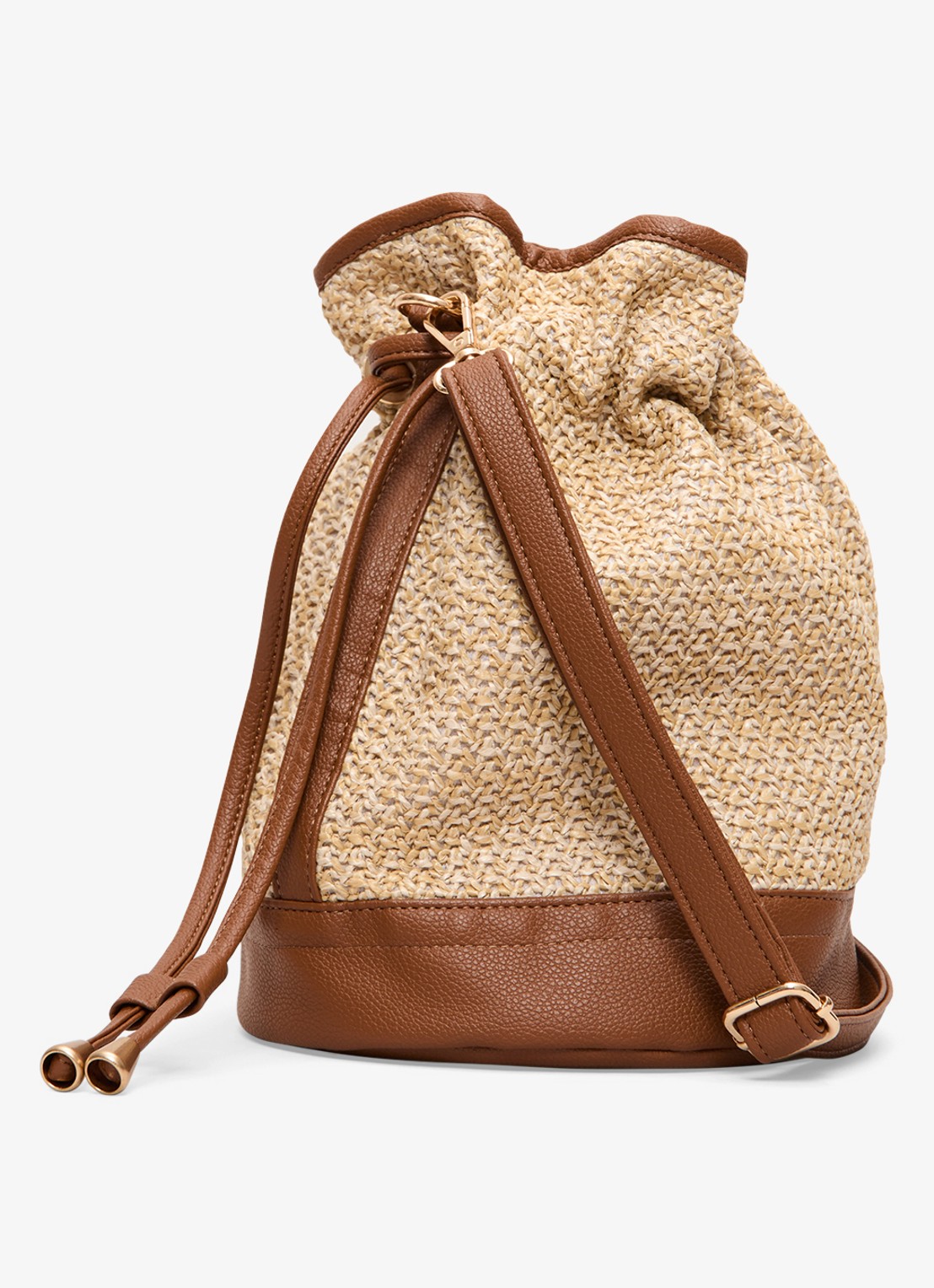 Phase Eight Crossbodytas met gevlochten detail en afneembare schouderriem - voorkant beige