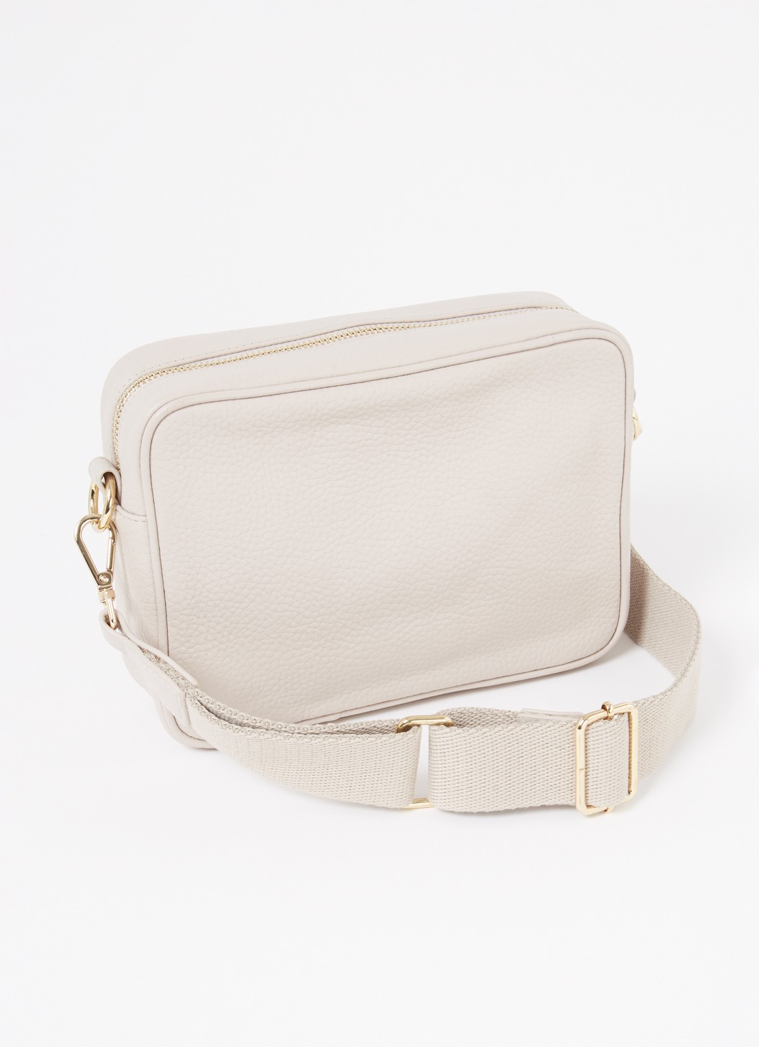 Phase Eight Crossbodytas van leer - achterkant creme