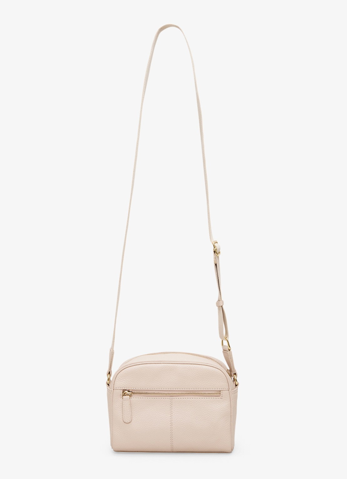 Phase Eight Crossbodytas van leer - detail 3 ivoor