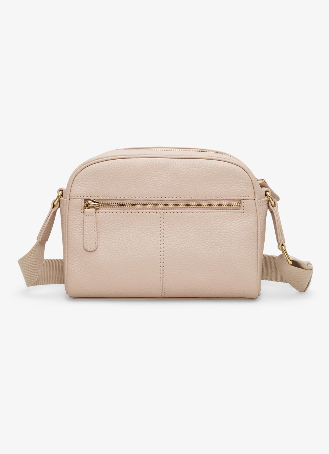 Phase Eight Crossbodytas van leer - voorkant ivoor