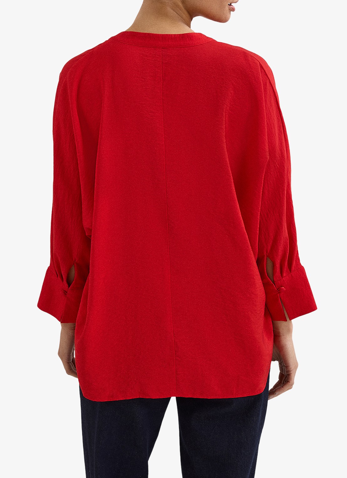Phase Eight Cynthia blouse met V-hals - achterkant rood