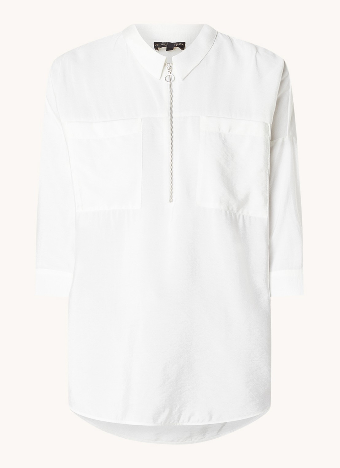 Phase Eight Cynthia Zip Front Sh White 08 - voorkant 3 wit