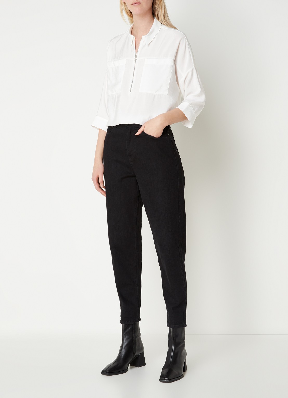 Phase Eight Cynthia Zip Front Sh White 08 - voorkant 4 wit