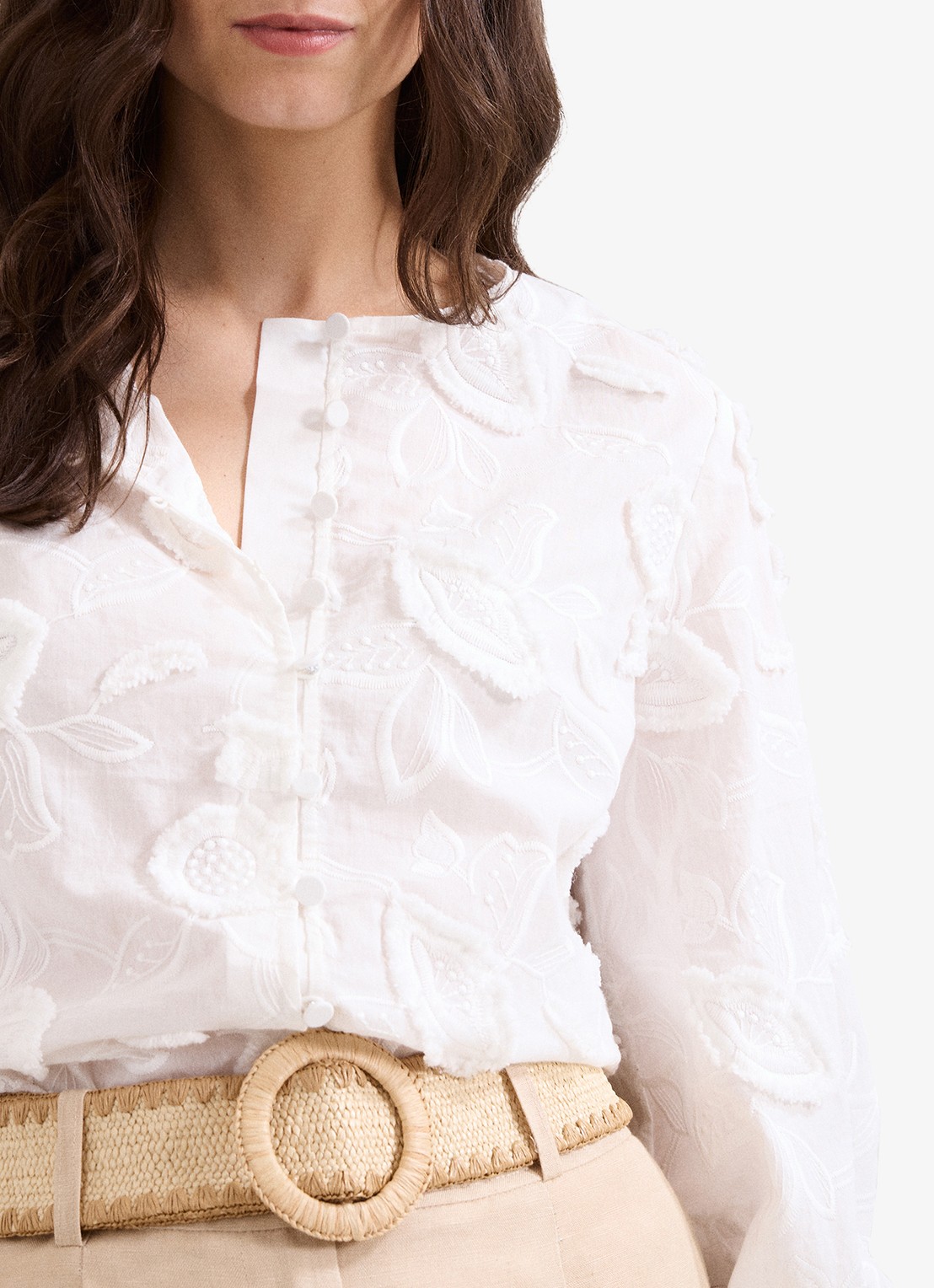 Phase Eight Daisy blouse met borduring - detail 3 wit