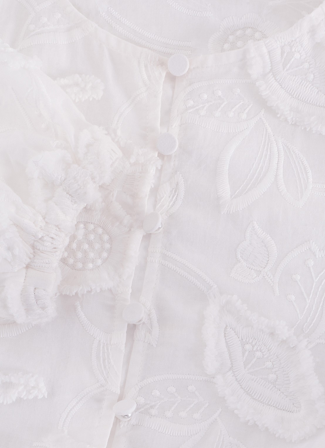 Phase Eight Daisy blouse met borduring - detail 5 wit
