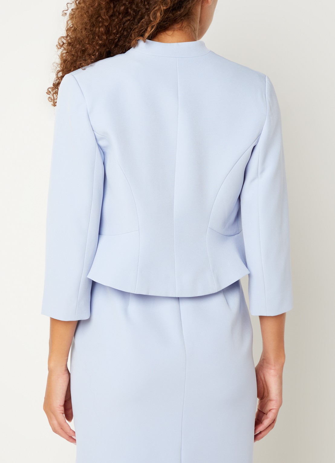Phase Eight Daisy bolero met schoudervulling - achterkant 2 lichtblauw