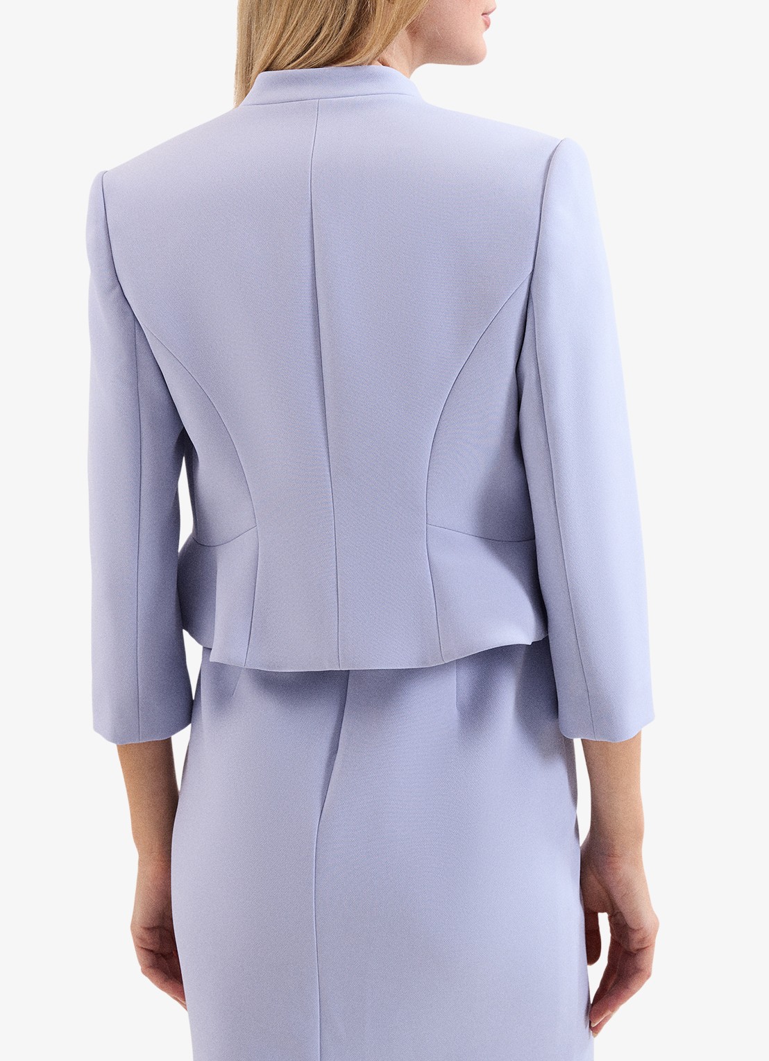 Phase Eight Daisy cropped blazer  - achterkant 7 lichtblauw