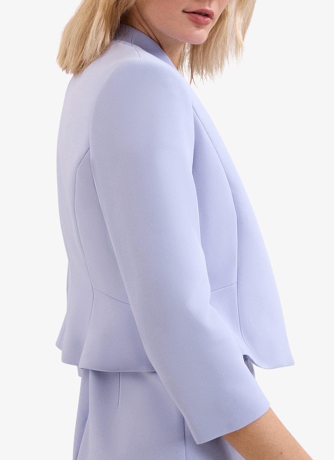 Phase Eight Daisy cropped blazer  - detail 5 lichtblauw