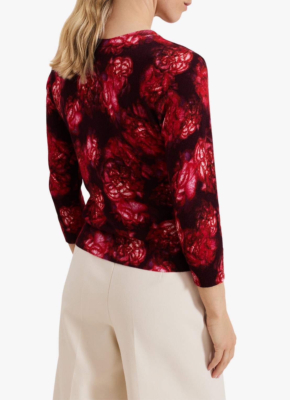 Phase Eight Dani blouse met bloemenprint - achterkant rood