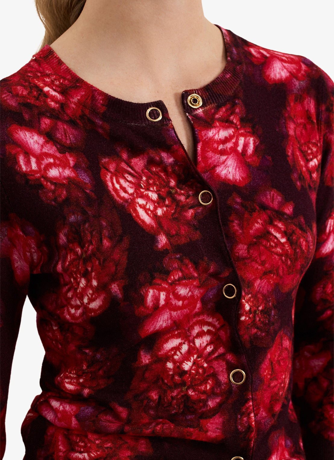Phase Eight Dani blouse met bloemenprint - detail 5 rood