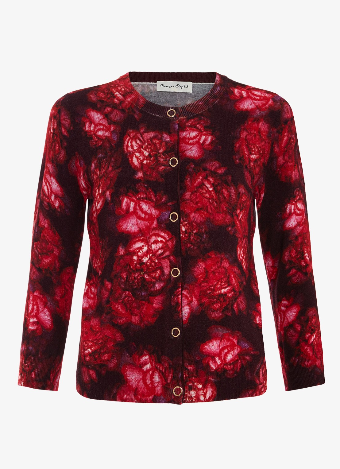 Phase Eight Dani blouse met bloemenprint - voorkant 2 rood