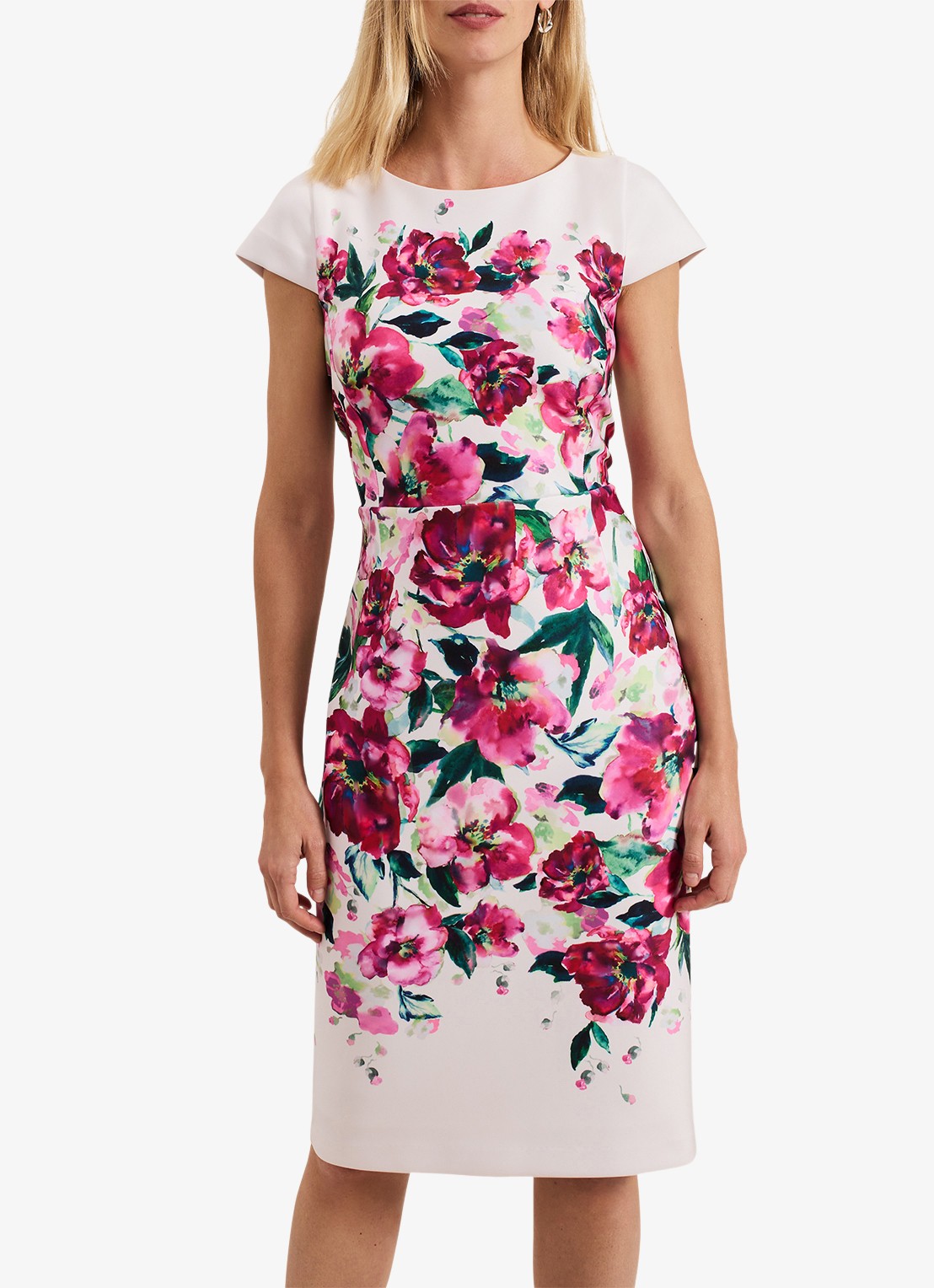 Phase Eight Dannas midi jurk met bloemenprint - detail 2 roze