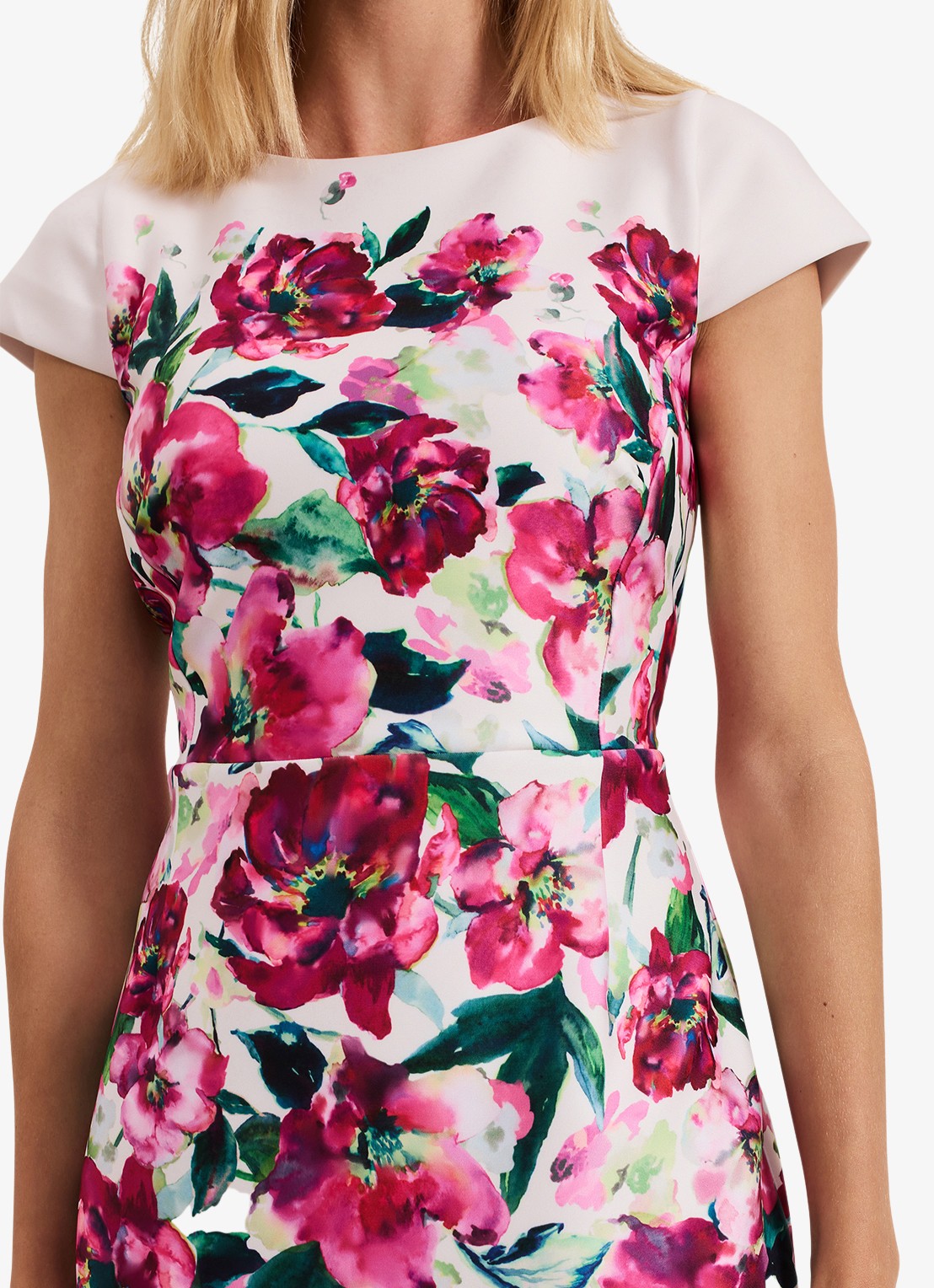 Phase Eight Dannas midi jurk met bloemenprint - detail 4 roze