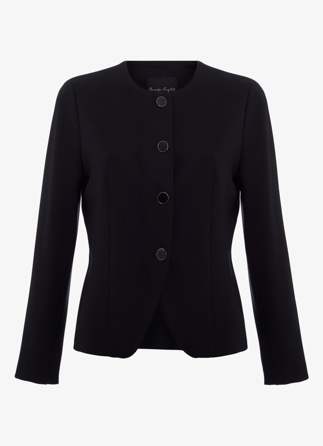 Phase Eight Danni blazer met schoudervulling - voorkant 5 zwart