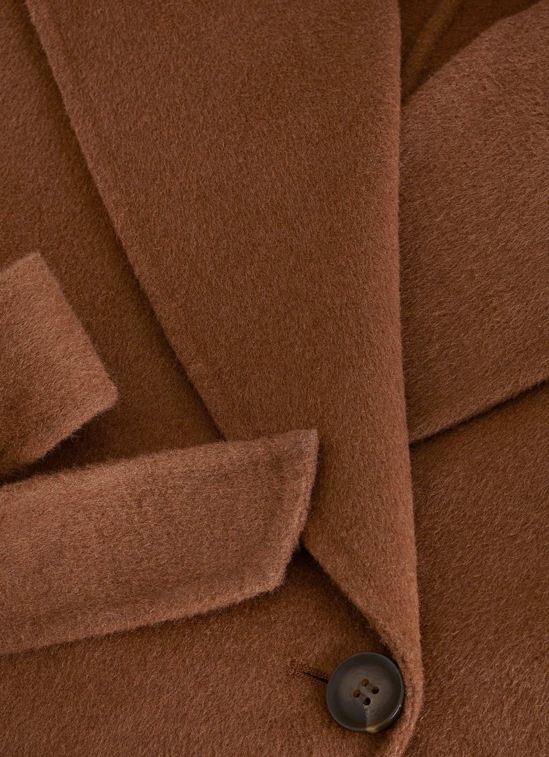 Phase Eight Darcy mantel in wolblend met strikceintuur - detail 7 bruin
