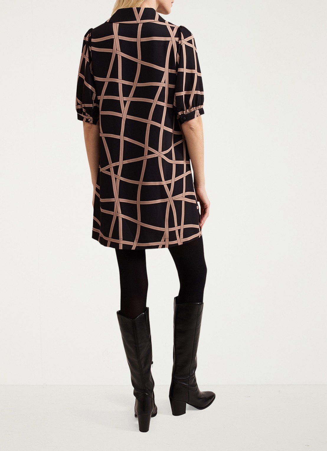 Phase Eight Darlia mini tuniekjurk met print - achterkant 6 camel