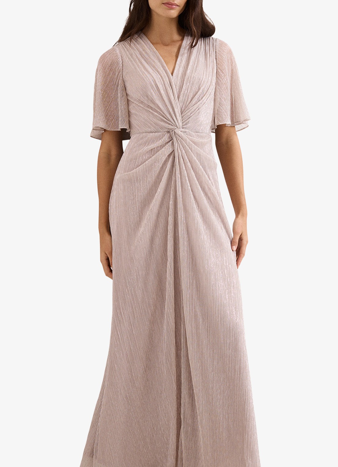 Phase Eight Dorinda maxi jurk met lurex - detail 3 oudroze