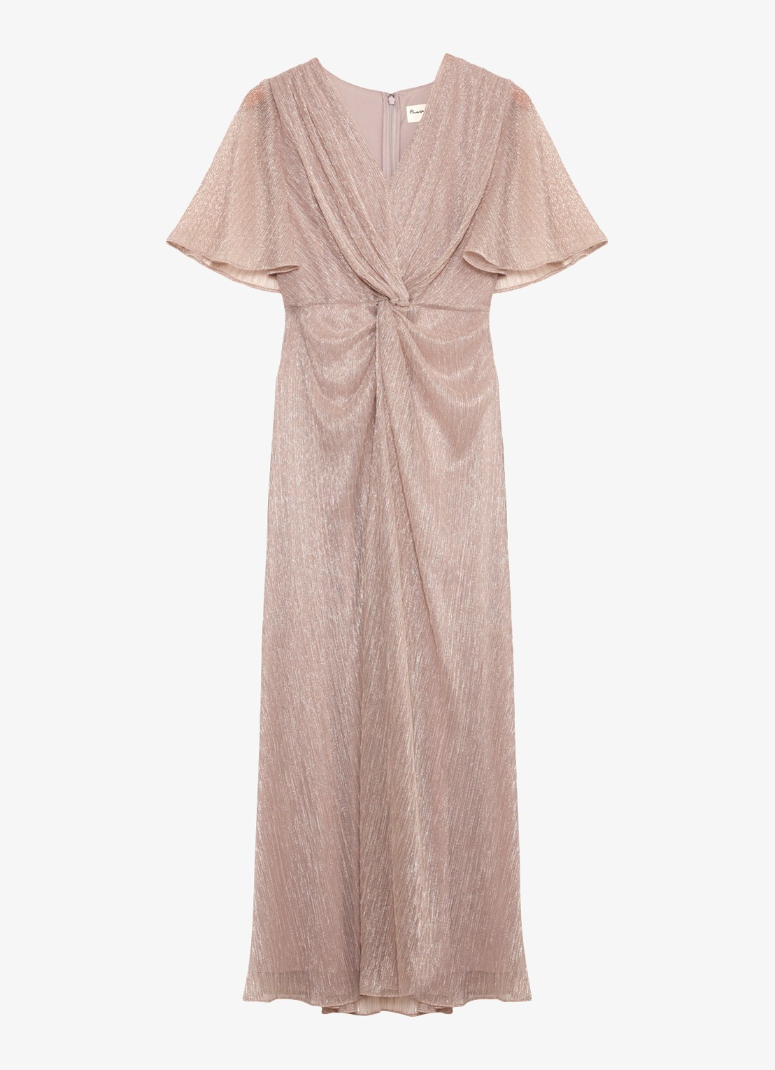 Phase Eight Dorinda maxi jurk met lurex - voorkant oudroze