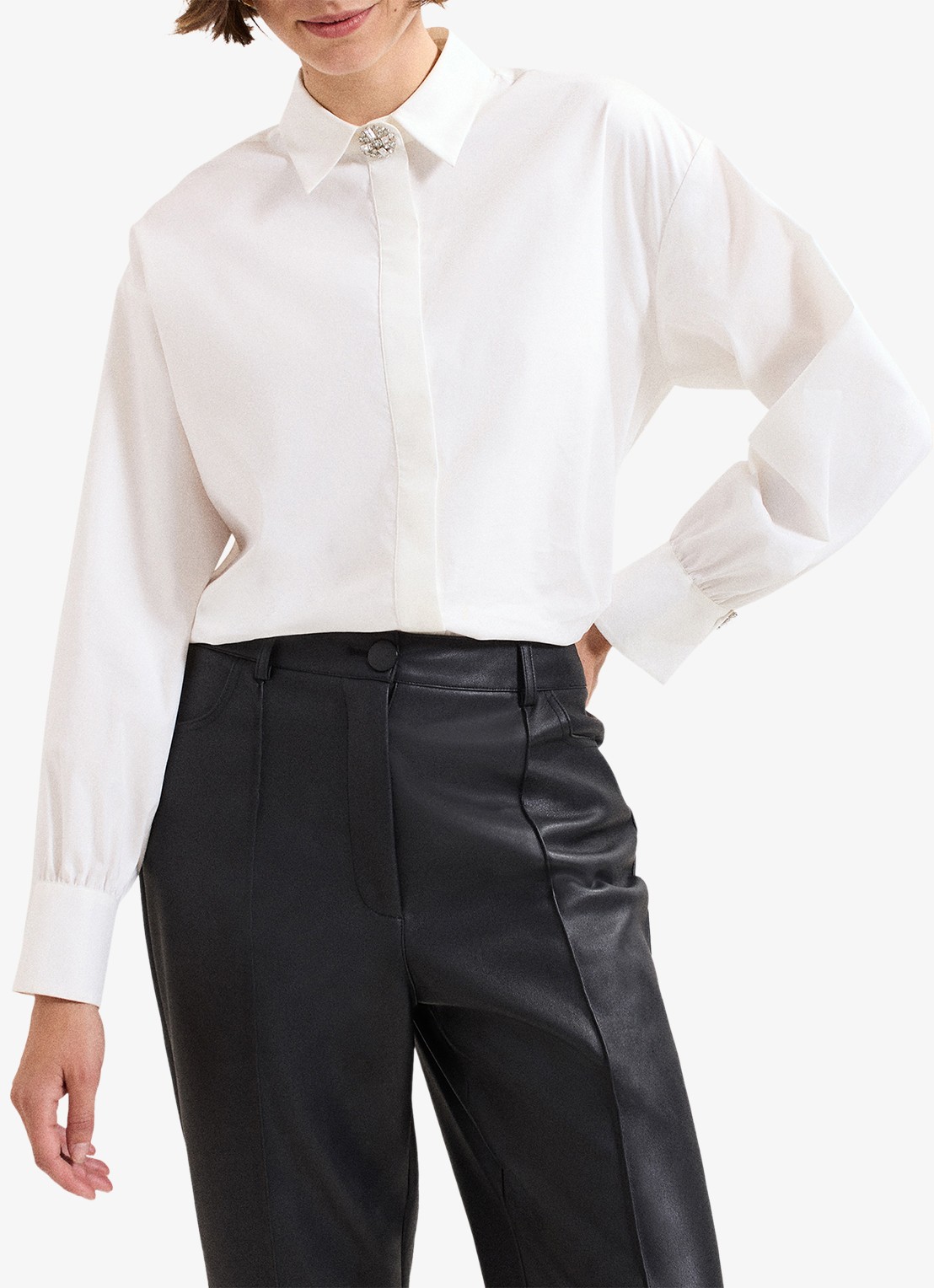 Phase Eight Dorothy blouse met strass - detail 4 wit