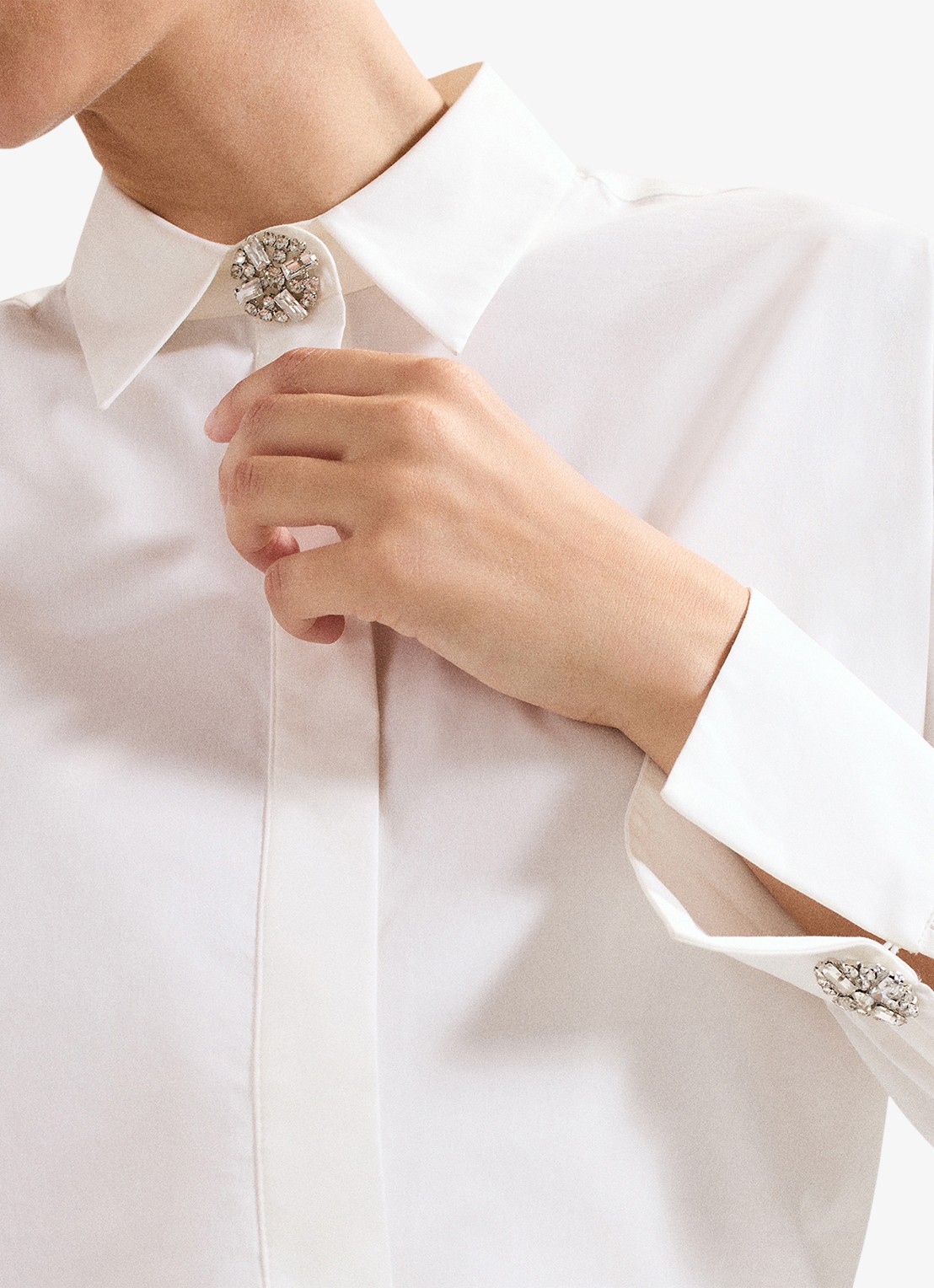 Phase Eight Dorothy blouse met strass - detail 5 wit