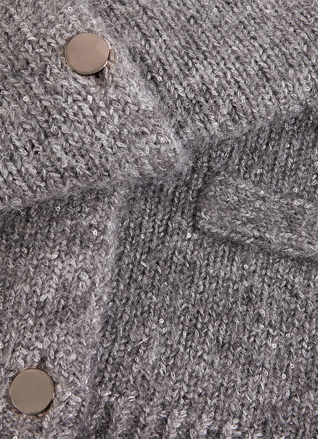 Phase Eight Eden fijngebreid vest met pailletten - detail 5 grijs