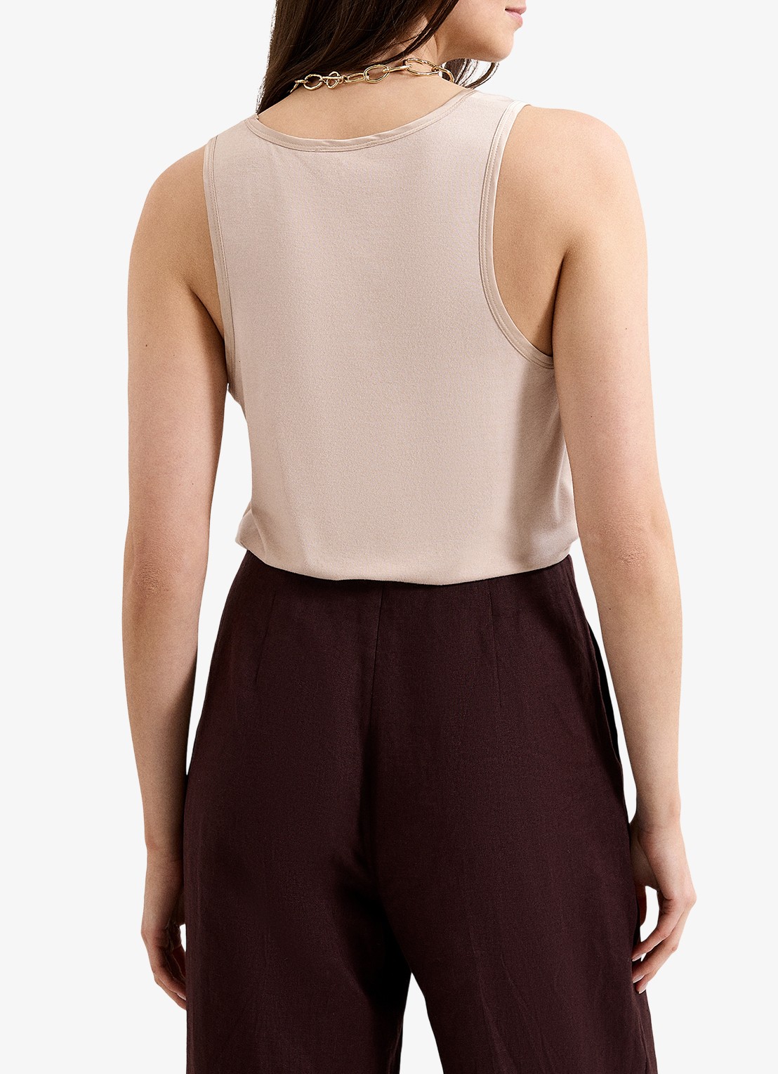 Phase Eight Edie top met glanzende finish - achterkant 7 goud