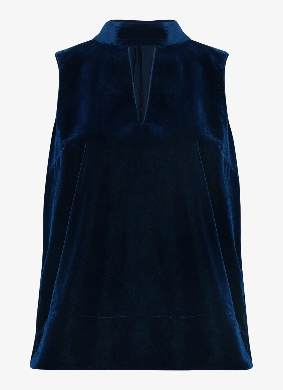 Phase Eight Eilish top van fluweel - voorkant 2 donkerblauw