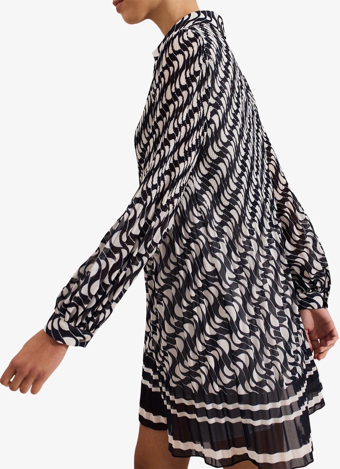 Phase Eight Eleanor mini tuniekjurk met grafische print - detail 6 donkerblauw