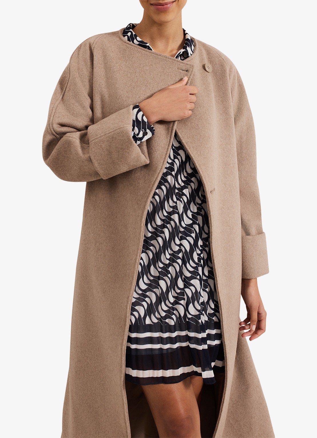 Phase Eight Eleanor mini tuniekjurk met grafische print - detail 7 donkerblauw