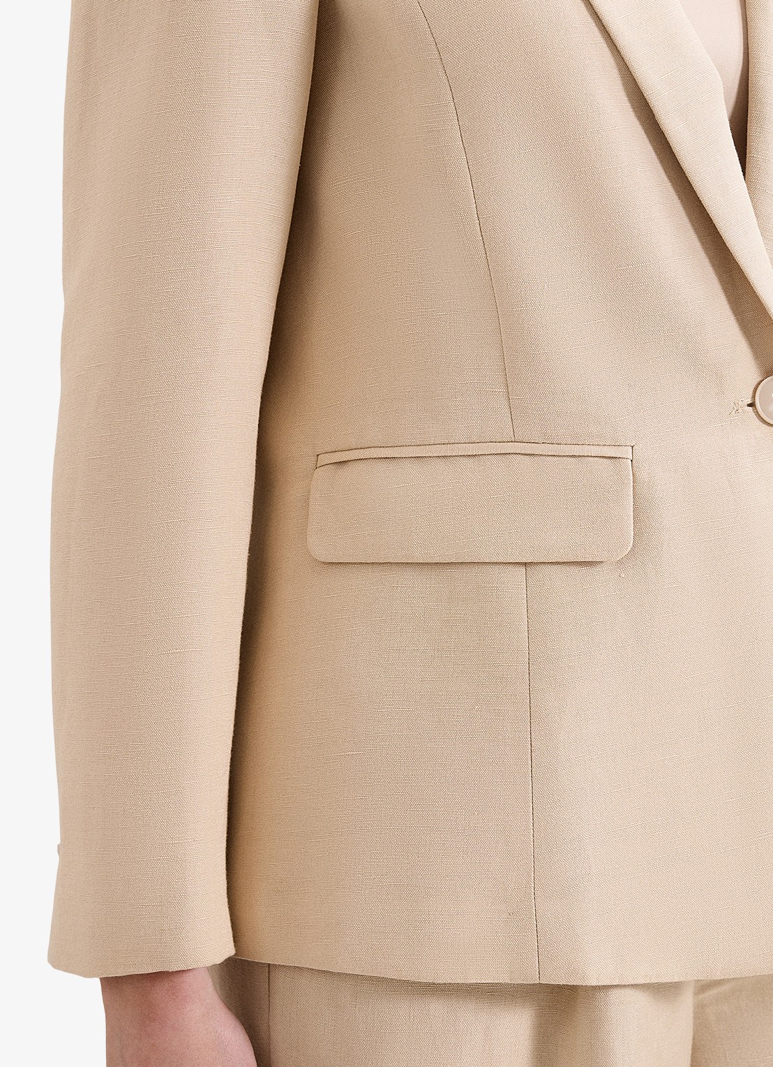 Phase Eight Elena blazer in linnenblend - detail 6 beige