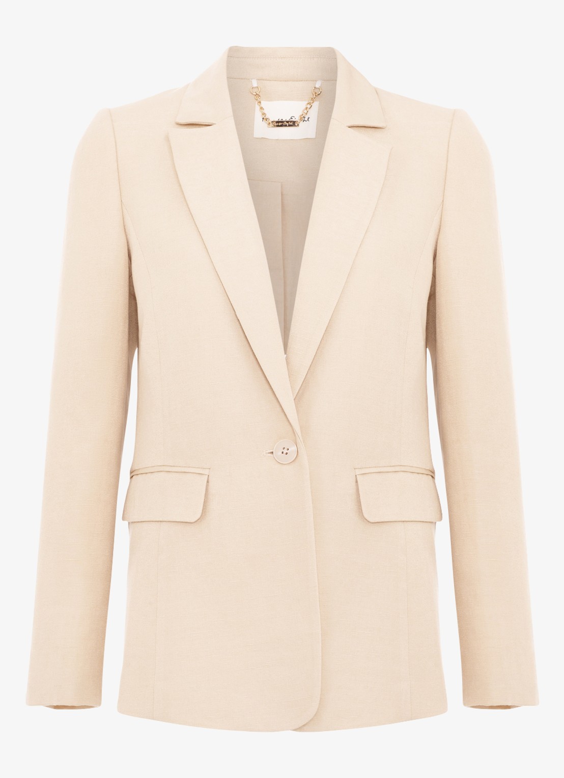 Phase Eight Elena blazer in linnenblend - voorkant 2 beige