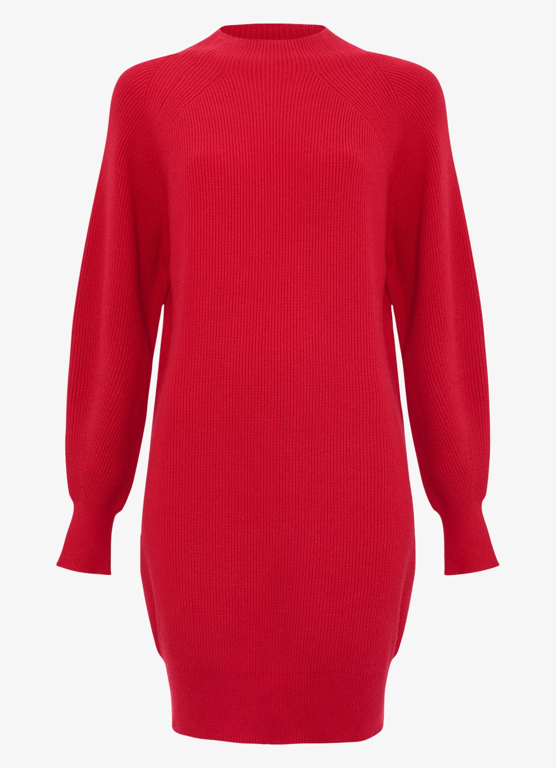 Phase Eight Eliana mini fijngebreide trui-jurk   - voorkant rood