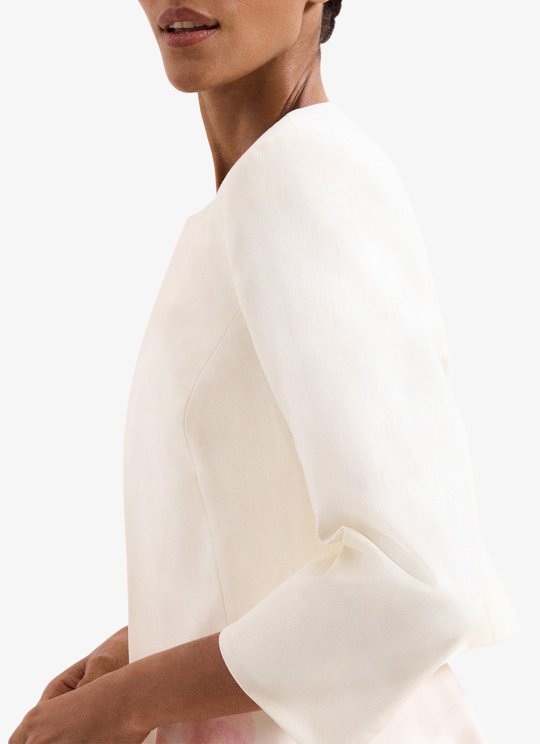 Phase Eight Elizabeth openvallende bolero  - detail 6 gebroken wit