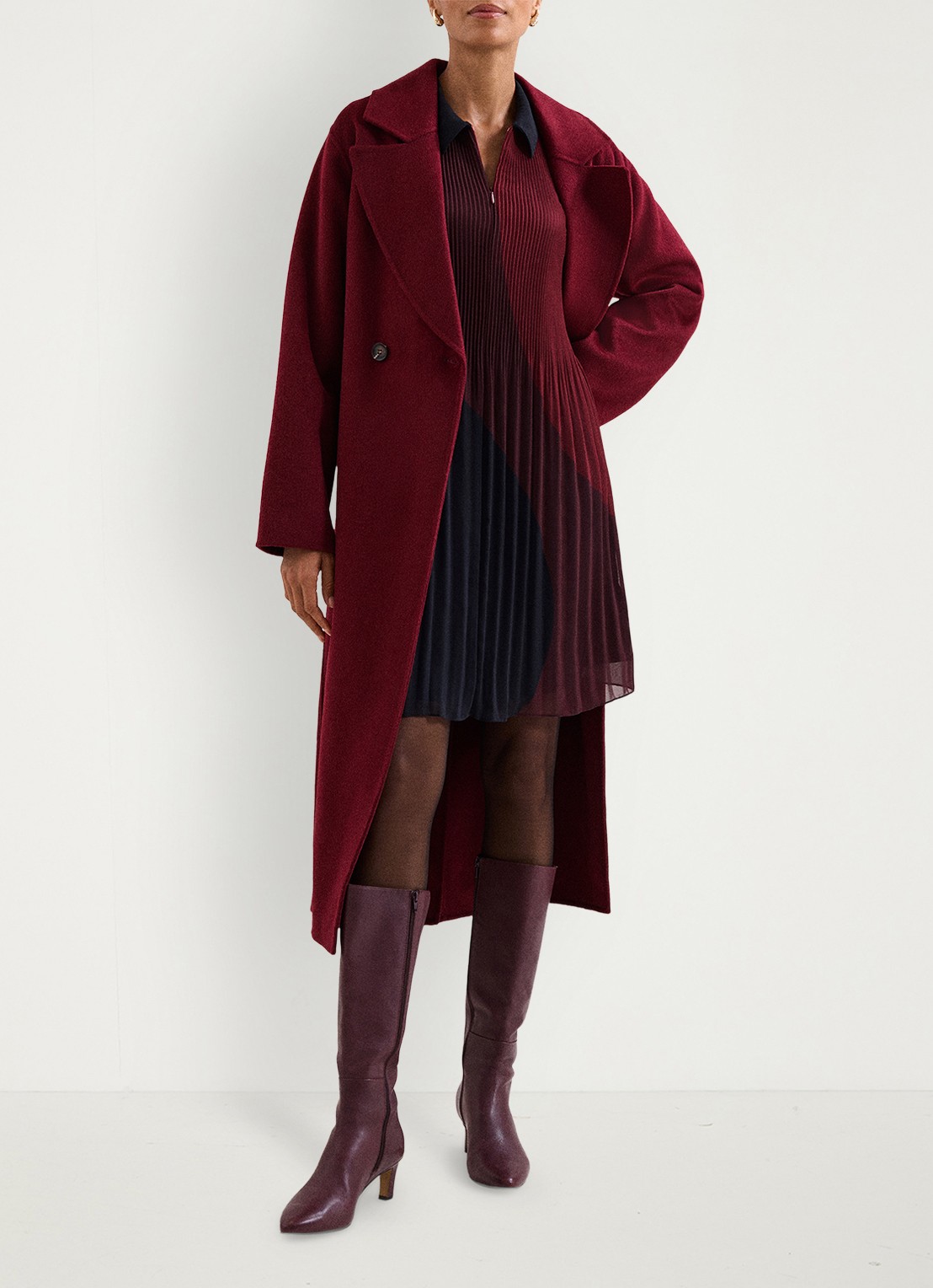 Phase Eight Ella mini jurk met colour blocking - detail 5 rood