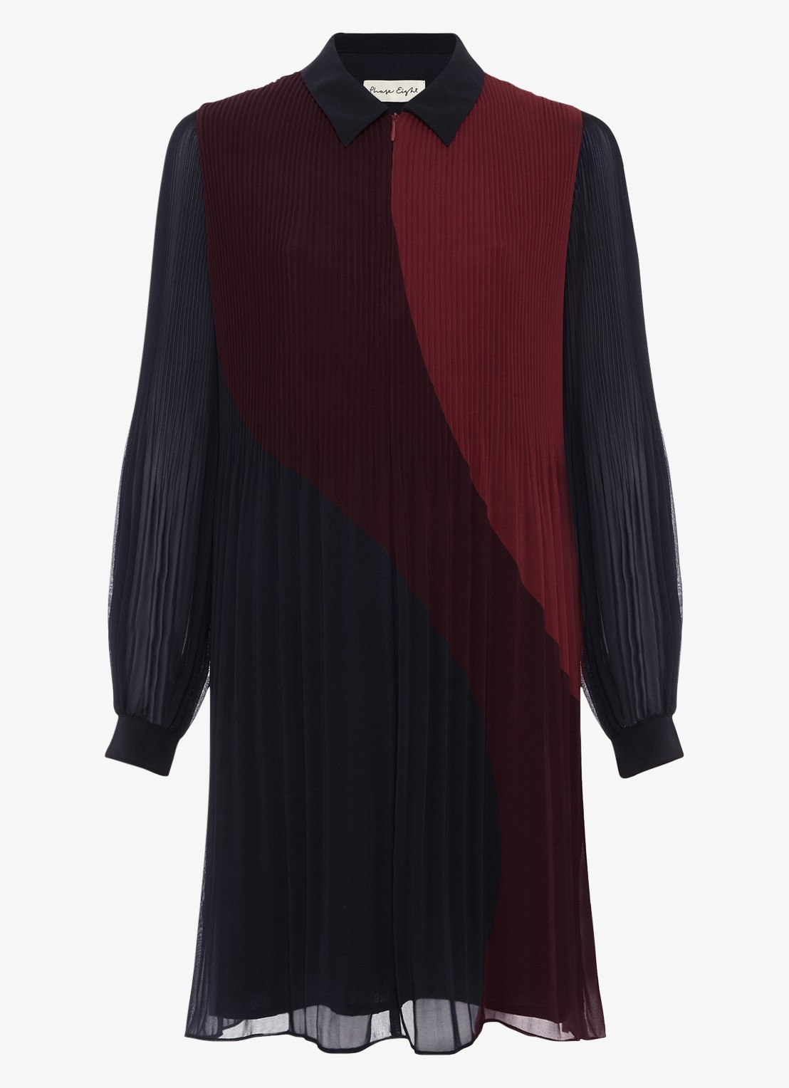 Phase Eight Ella mini jurk met colour blocking - voorkant 6 rood