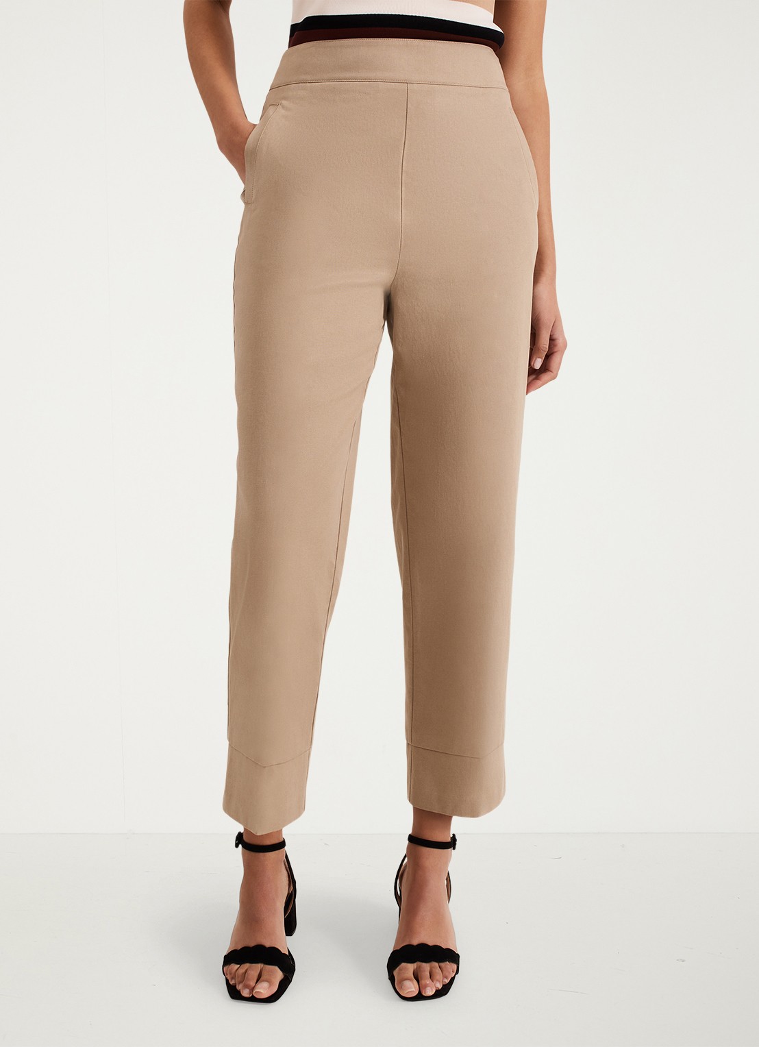 Phase Eight Ellwood high waist straight fit pantalon  - detail 4 camel