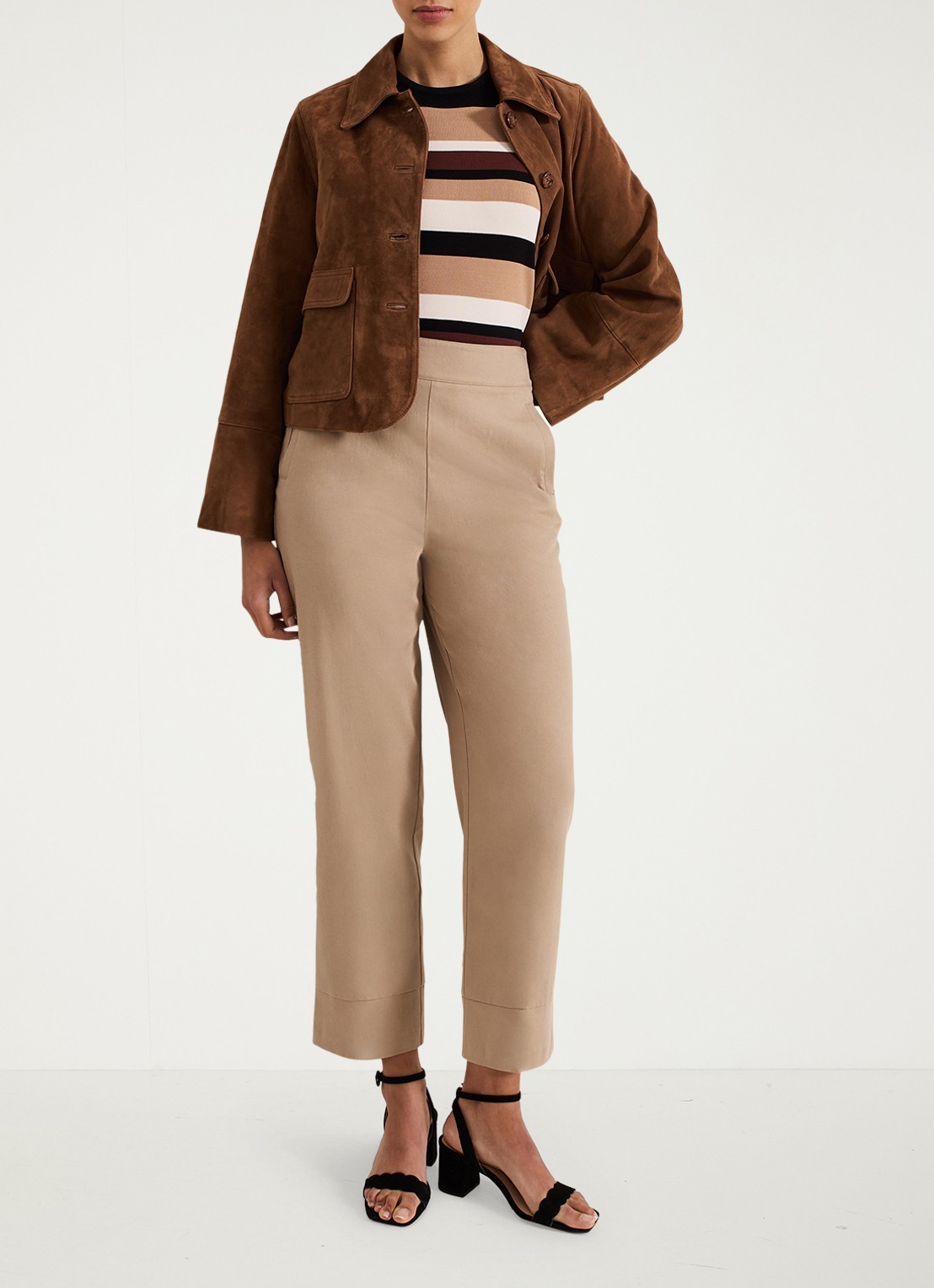 Phase Eight Ellwood high waist straight fit pantalon  - detail 7 camel
