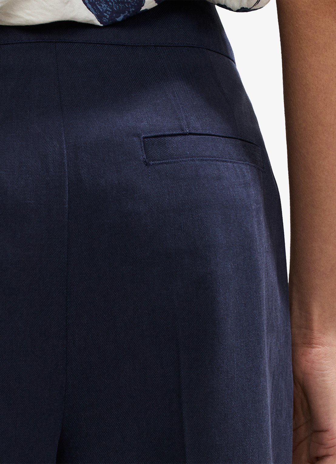 Phase Eight Ellwood high waist straight fit pantalon  - detail 6 donkerblauw