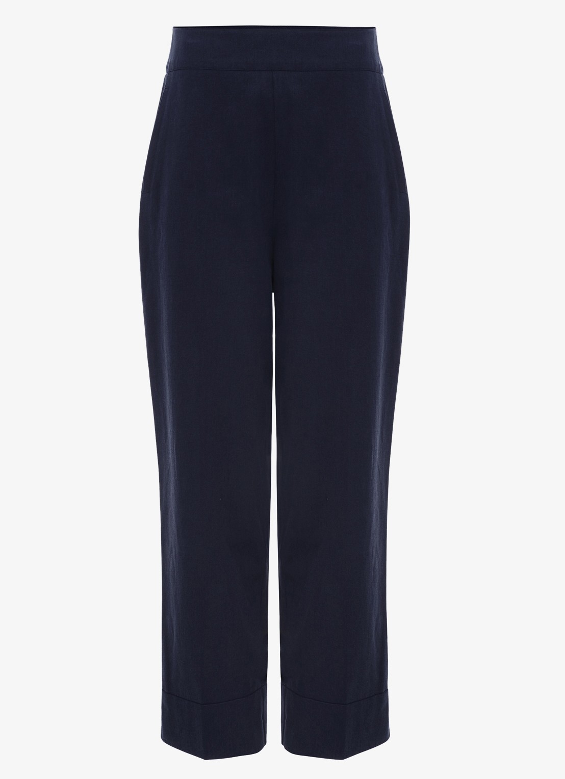 Phase Eight Ellwood high waist straight fit pantalon  - voorkant 2 donkerblauw