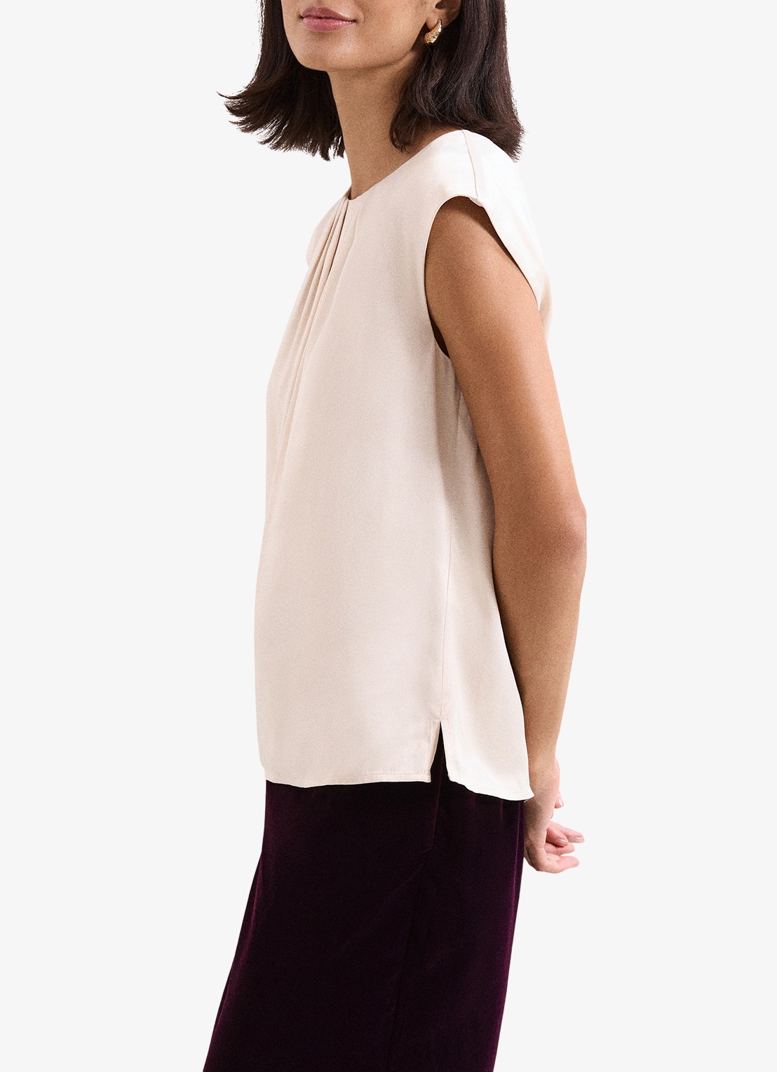 Phase Eight Elsie top met plooidetail - detail 6 ivoor