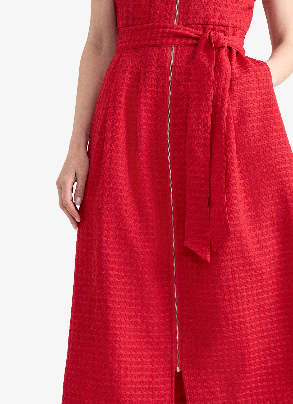 Phase Eight Elvira midi jurk met structuur - detail 6 rood